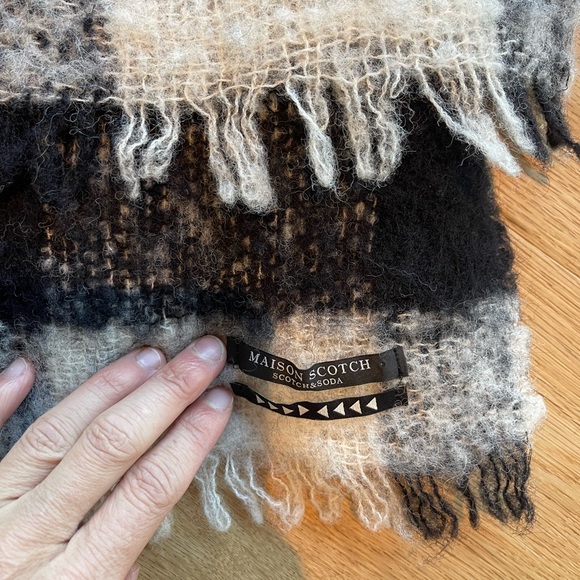 Maison Scotch Gingham Mohair Scarf - Picture 2 of 2